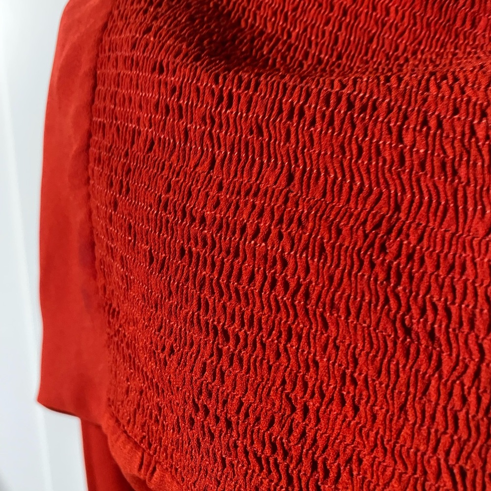 Red Ruched Blouse - Picture 3 of 6